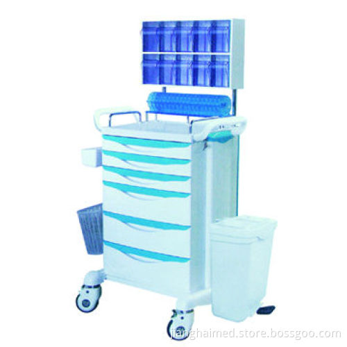 Top Medical Anesthesia Serving Trolley, Made of EPC Steel and Artificial Marble